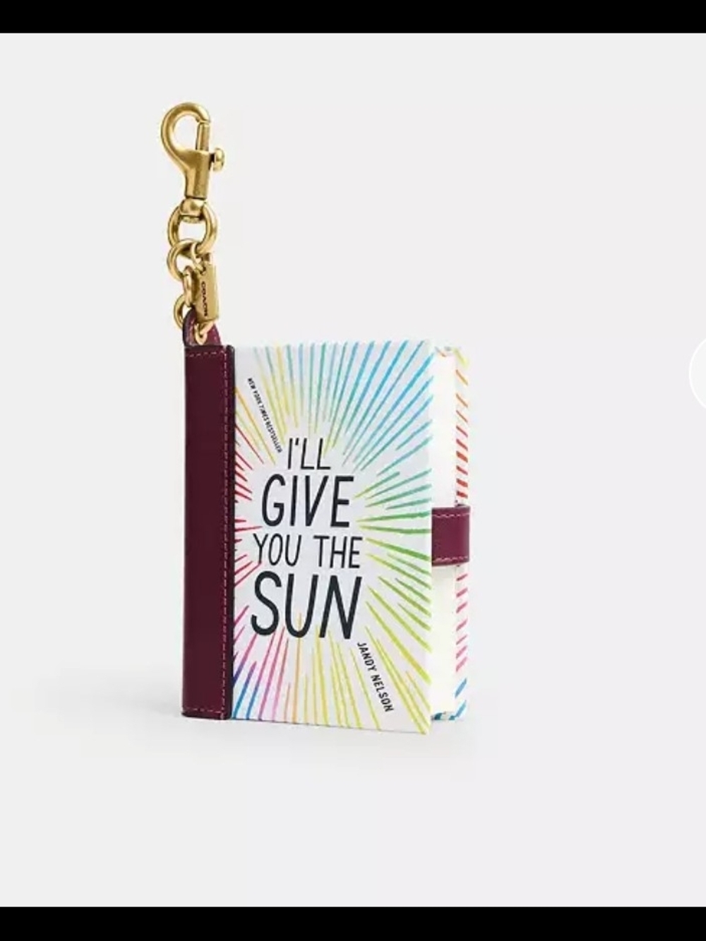 Coach Burgundy and Gold Key Card Wallet